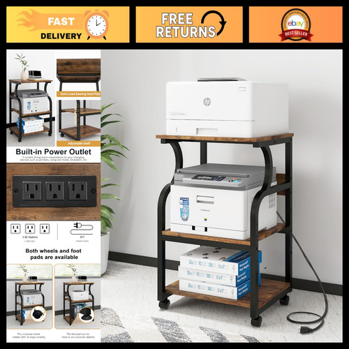 Tier printer stand - 3-tier,