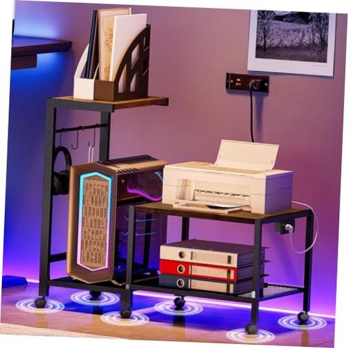 Printer stand with computer - printer,