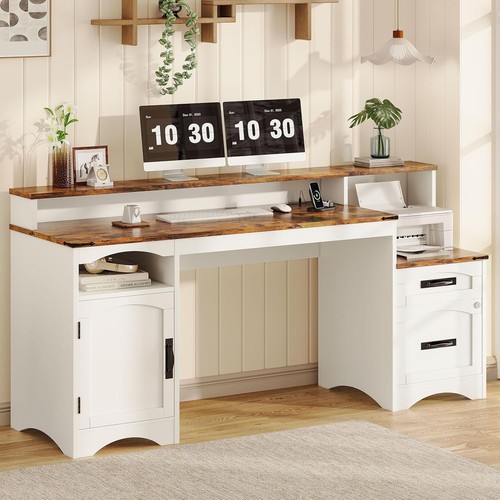 Computer desk with drawers - computer,